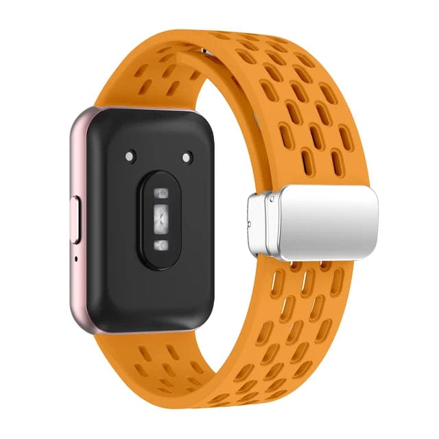 Breathable Magnetic Sports Watch Band For Samsung Galaxy Fit 3 Yellow / For Galaxy Fit 3 / CHINA 200000049:5057797568;200000051:100016948;200007763:201336100