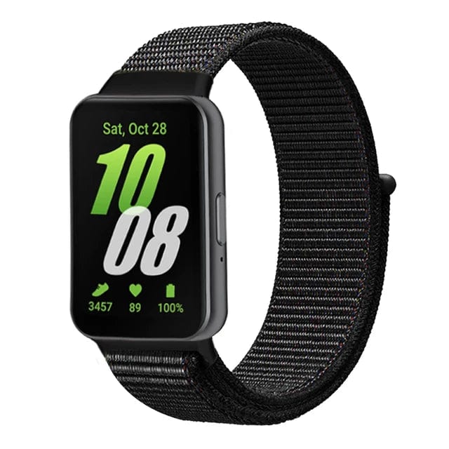 Nylon Sports Watch Band For Samsung Galaxy Fit 3 black sand / For galaxy fit 3 / CHINA 200000049:201449057;200000051:100016944;200007763:201336100