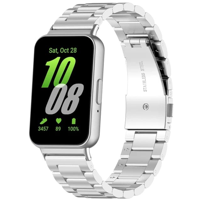 Stainless Steel Watch Band For Samsung Fit 3 Silver DX240323101
