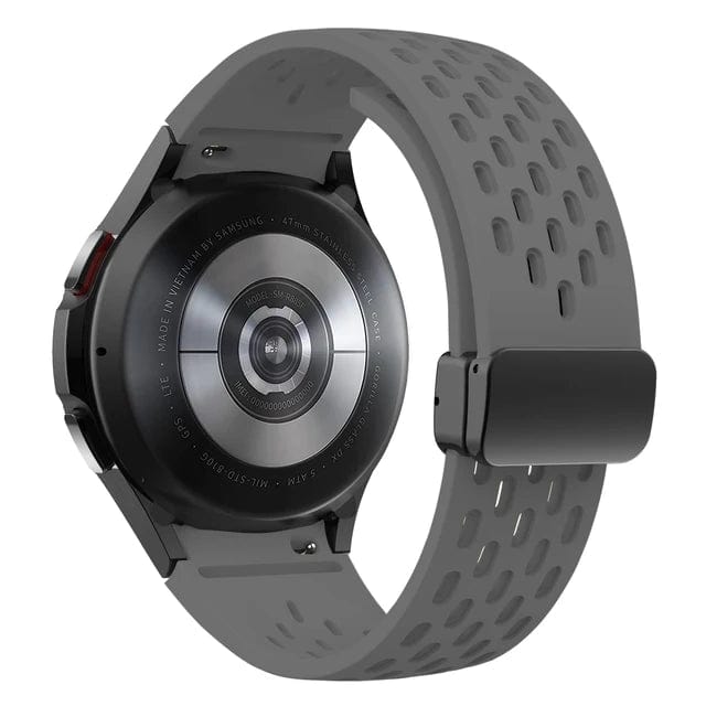 Breathable Magnetic Sports Watch Band For Samsung Space Gray / Galaxy Watch FE 40mm DX0726203