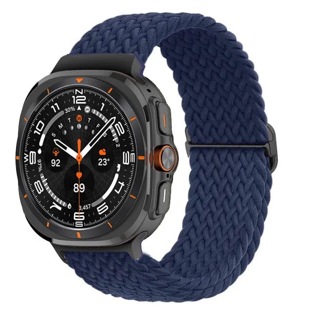 Braided Solo Loop Watch Band For Samsung Watch 7 Atlantic Blue DX0809107