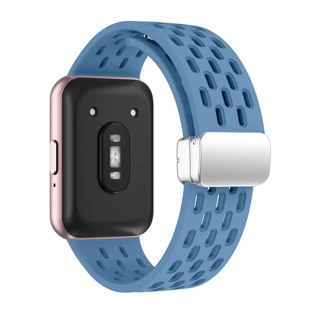 Breathable Magnetic Sports Watch Band For Samsung Galaxy Fit 3 Star Blue / For Galaxy Fit 3 / CHINA 200000049:193;200000051:100016948;200007763:201336100