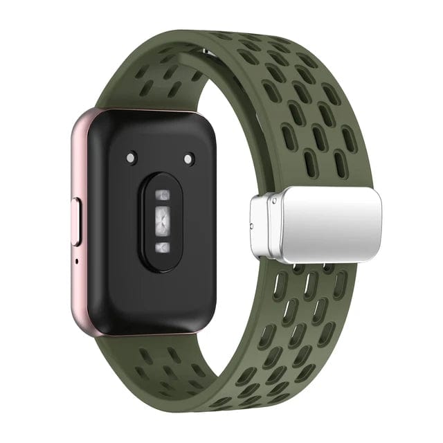 Breathable Magnetic Sports Watch Band For Samsung Galaxy Fit 3 Army Green / For Galaxy Fit 3 / CHINA 200000049:5057835040;200000051:100016948;200007763:201336100
