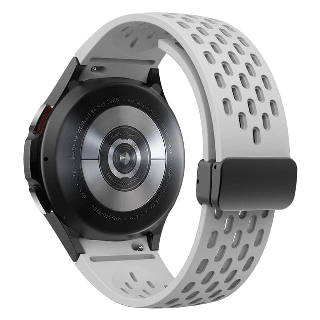 Breathable Magnetic Sports Watch Band For Samsung Light Gray / Galaxy Watch FE 40mm DX0726203