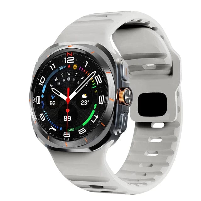 Rugged Sports Watch Band For Samsung Watch 7 Light Gray DX0705810