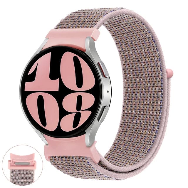 Nylon Sports Watch Band For Samsung pink sand / Galaxy Watch 4 40mm / CHINA