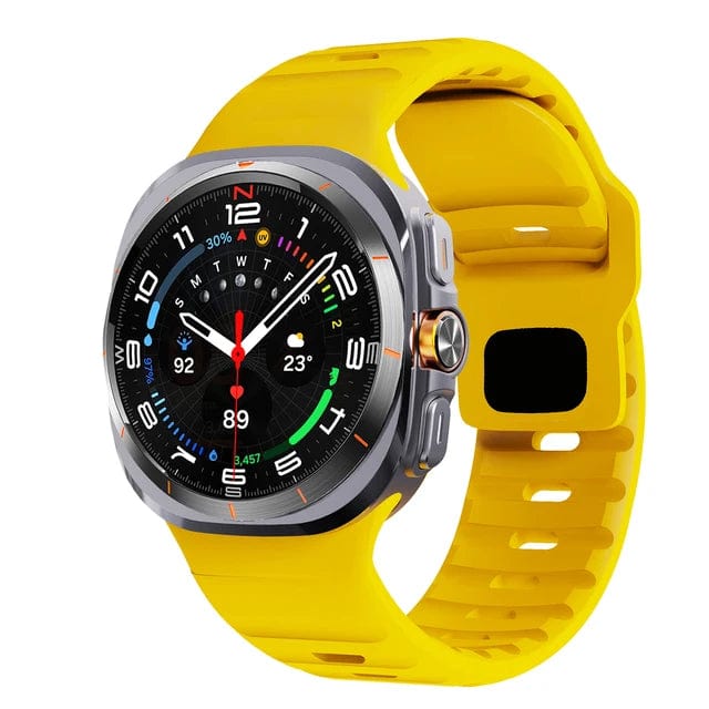 Rugged Sports Watch Band For Samsung Watch 7 Yellow DX0722202