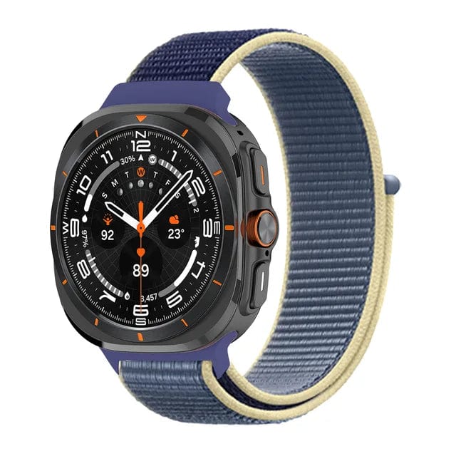 Nylon Sports Watch Band For Samsung Watch 7 Ultra Ice Ocean Blue DX0813212