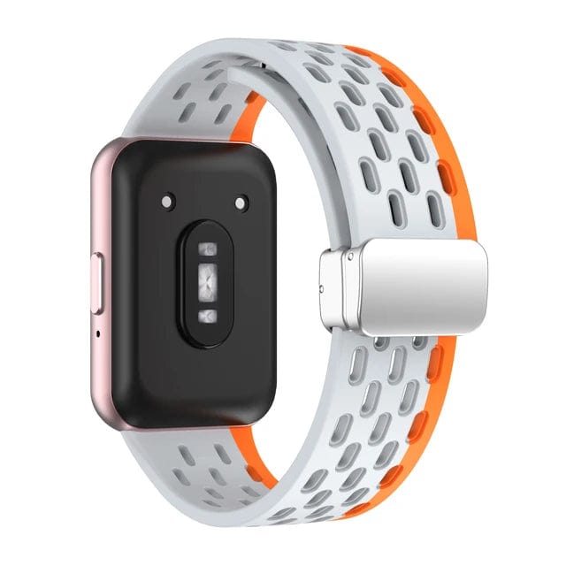 Breathable Magnetic Sports Watch Band For Samsung Galaxy Fit 3 Grayish Orange / For Galaxy Fit 3 / CHINA 200000049:201449057;200000051:100016948;200007763:201336100