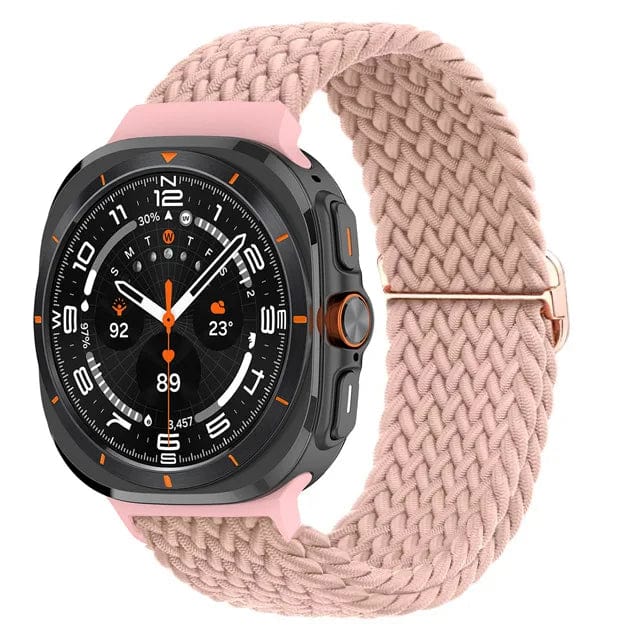Braided Solo Loop Watch Band For Samsung Watch 7 Pink Sand DX0809103
