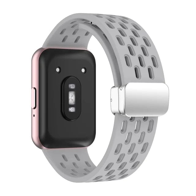 Breathable Magnetic Sports Watch Band For Samsung Galaxy Fit 3 Light Gray / For Galaxy Fit 3 / CHINA 200000049:5057743953;200000051:100016948;200007763:201336100