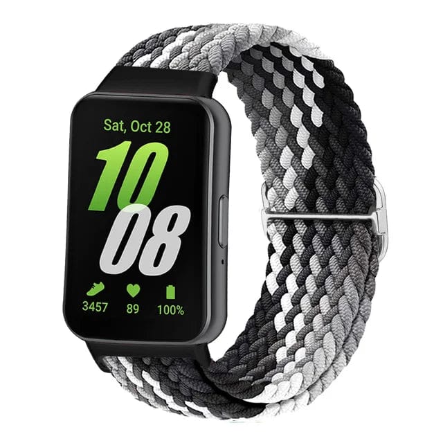 Braided Sports Watch Band For Samsung Galaxy Fit 3 colorful black / For galaxy fit 3 / CHINA 200000049:506942013;200000051:100016944;200007763:201336100