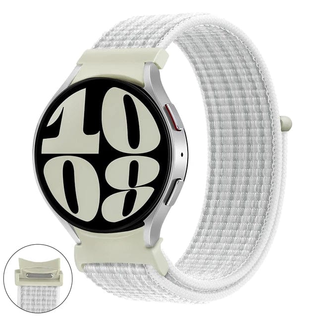 Nylon Sports Watch Band For Samsung Off white / Galaxy Watch 4 40mm / CHINA