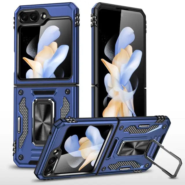 Magnetic Case With Kickstand & Camera Cover For Samsung Z Flip Galaxy Z Flip 5 / Navy Blue CM20221010-B-05-Samsung Flip 5-Dark Blue