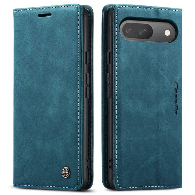 Slim Magnetic Leather Case For Google Pixel Blue / Google Pixel 9 Pro XL CM20240820-01-Pixel 9 Pro XL-Blue