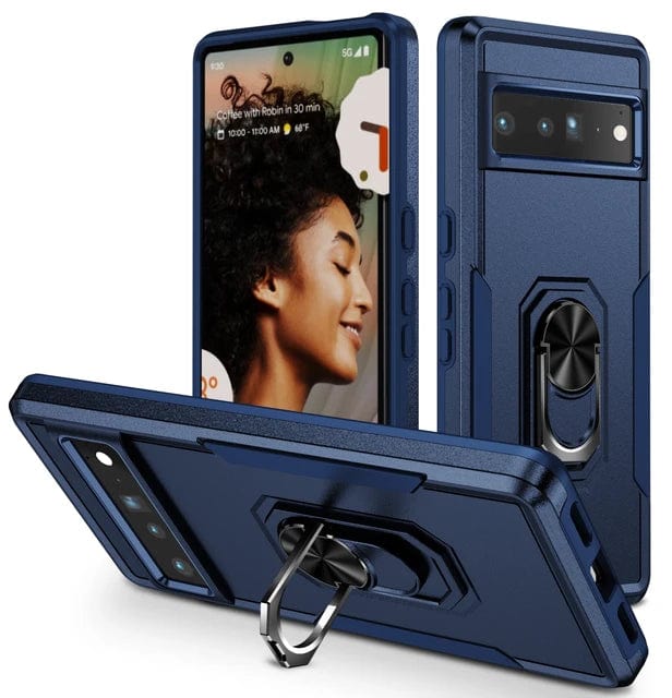 Shockproof Phone Case With Ring Grip For Google Pixel Google Pixel 8 / Blue CM20240823-07-Pixel 8-Blue