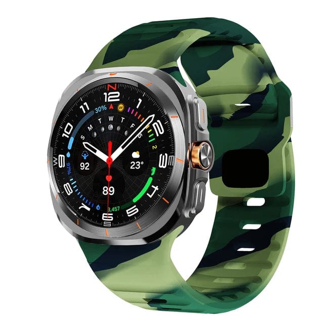 Rugged Sports Watch Band For Samsung Watch 7 Army Green DX0722215