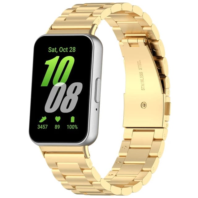 Stainless Steel Watch Band For Samsung Fit 3 Gold DX240323104