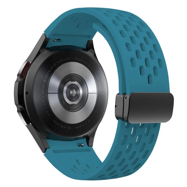 Breathable Magnetic Sports Watch Band For Samsung Rock Green / Galaxy Watch FE 40mm DX0726206