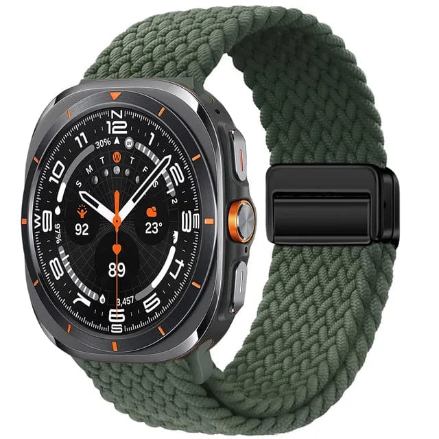 Braided Magnetic Sports Band For Samsung Watch 7 Army Green DX0816103