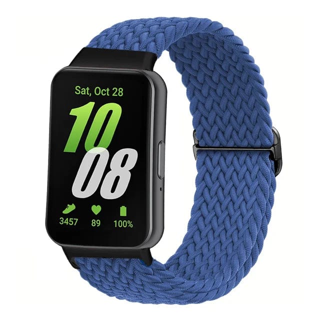 Braided Sports Watch Band For Samsung Galaxy Fit 3 blue / For galaxy fit 3 / CHINA 200000049:16146268;200000051:100016944;200007763:201336100