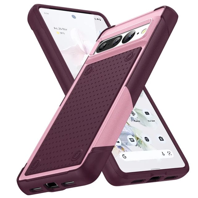 Shockproof Case For Google Pixel Google Pixel 8 / Pink and Rose CM20240823-06-Pixel 8-Pink+Wine