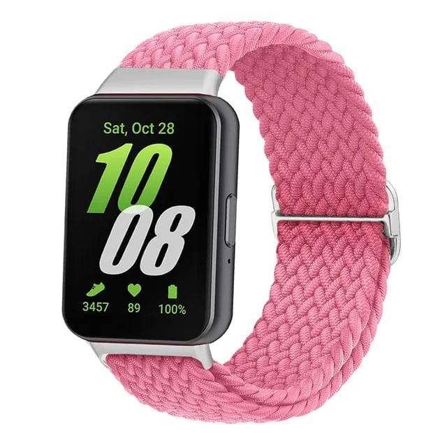 Braided Sports Watch Band For Samsung Galaxy Fit 3 pink / For galaxy fit 3 / CHINA 200000049:200966040;200000051:100016944;200007763:201336100