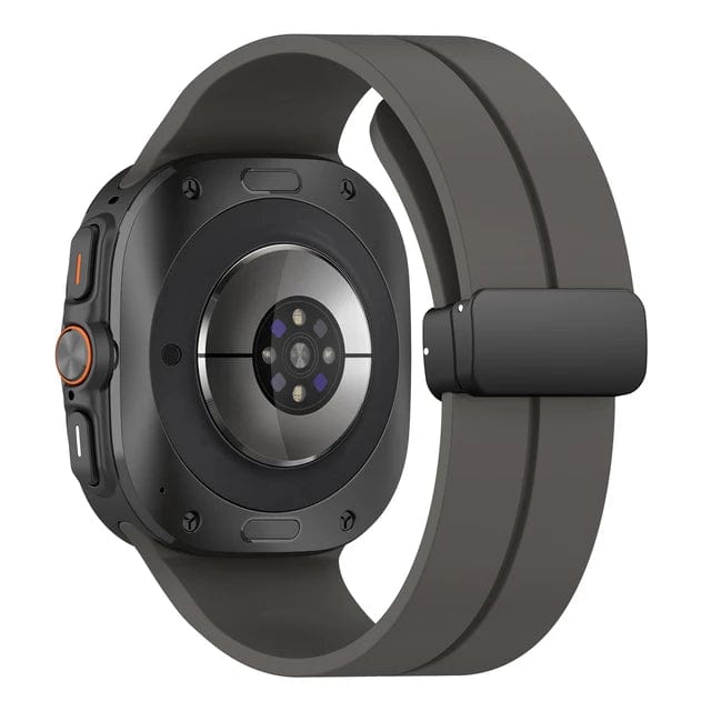 Magnetic Silicone Sports Watch Band For Samsung Watch 7 Space Grey DX080102