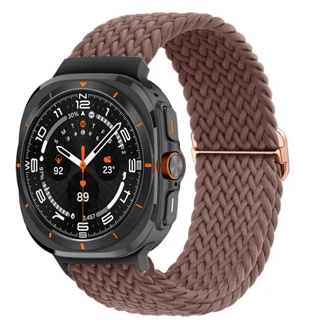 Braided Solo Loop Watch Band For Samsung Watch 7 Purple DX0809109