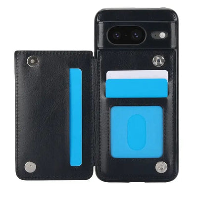 Leather Wallet Case For Google Pixel Black / Google Pixel 8 CM20240823-01-Pixel 8-Black