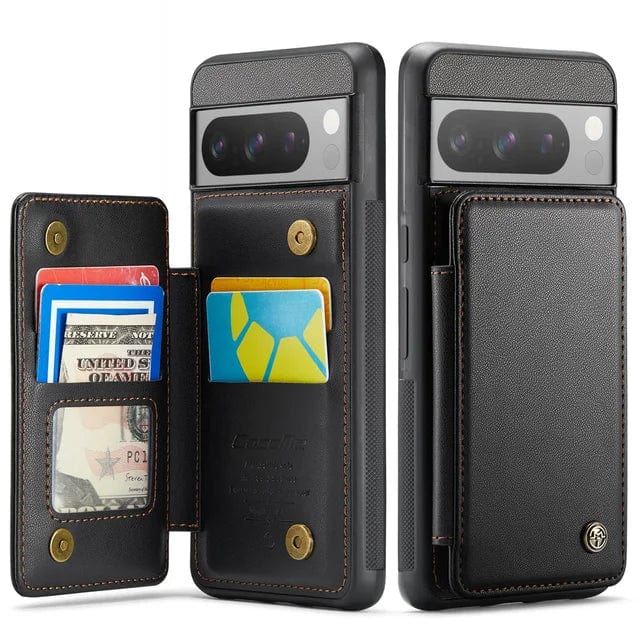 RFID Flip Leather Wallet Case For Google Pixel Google Pixel 9 Pro XL / Black CM20240818-03-Pixel 9 Pro XL-Black