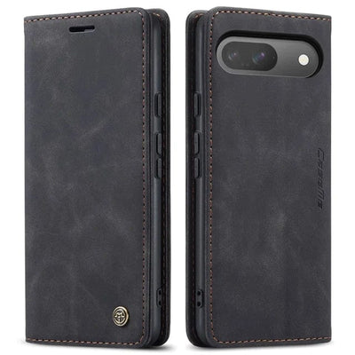 Slim Magnetic Leather Case For Google Pixel Black / Google Pixel 9 Pro XL CM20240820-01-Pixel 9 Pro XL-Black