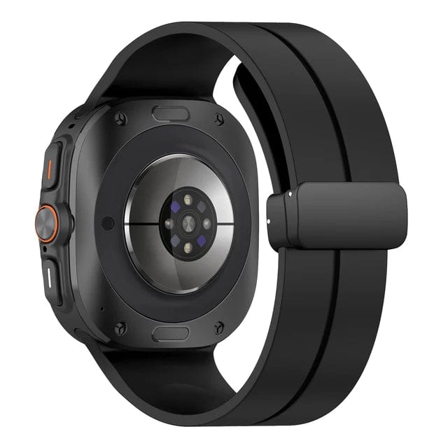 Magnetic Silicone Sports Watch Band For Samsung Watch 7 Black DX080101