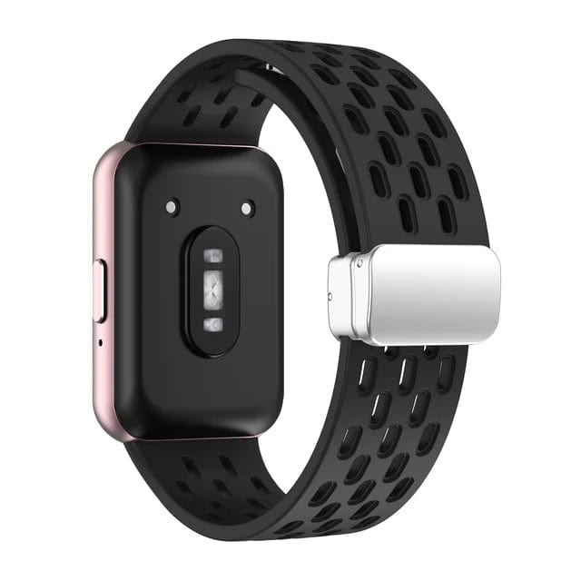 Breathable Magnetic Sports Watch Band For Samsung Galaxy Fit 3 Black / For Galaxy Fit 3 / CHINA 200000049:201449062;200000051:100016948;200007763:201336100