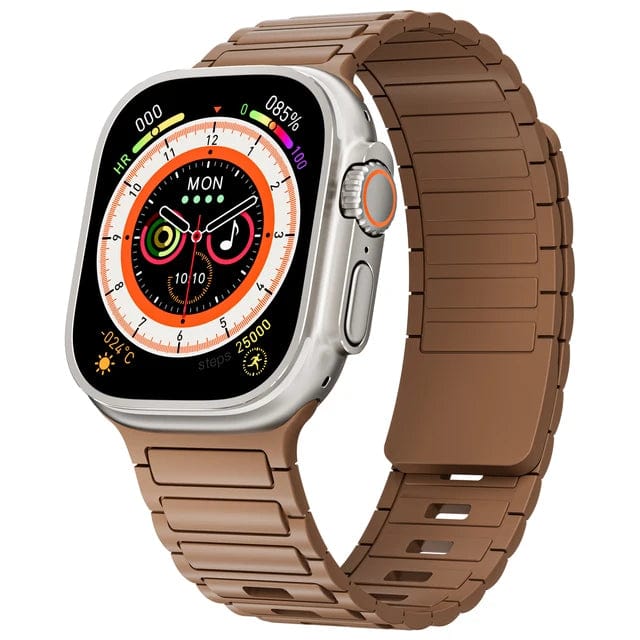 Silicone Magnetic Loop Watch Band Brown / 38mm 40mm 41mm 200007763:201336100;200000049:201449058;200000051:100016944