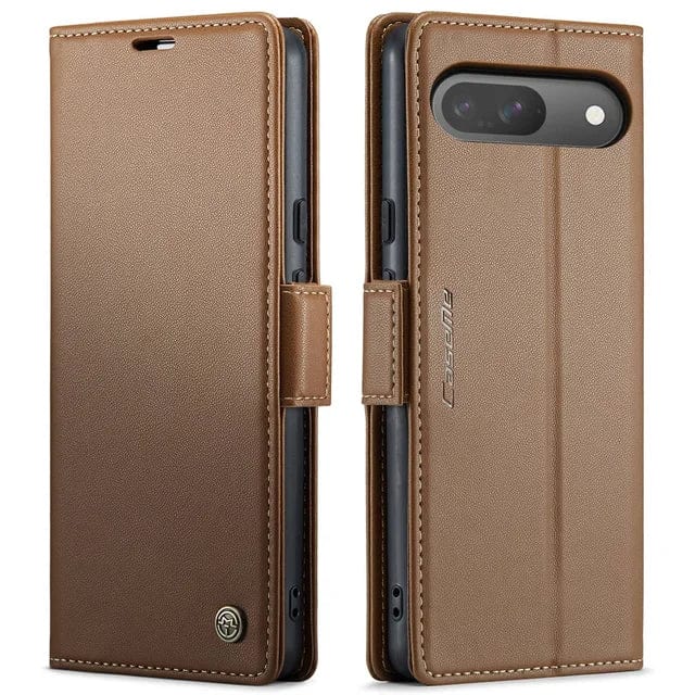 RFID Leather Card Holder Case For Google Pixel Google Pixel 7A / Brown CM20231116-06-Pixel 7A-Brown