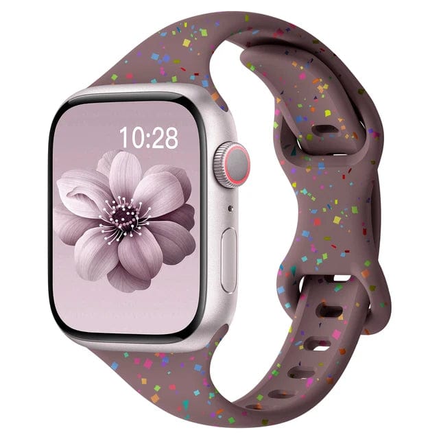 Slim Silicone Sports Watch Band Smoke Purple / Series 10 : 42 - 38mm 40mm & 41 mm DP07121S03