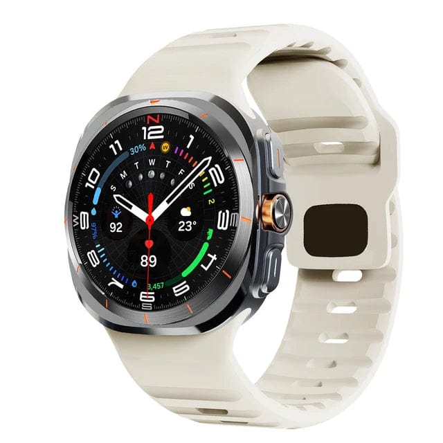 Rugged Sports Watch Band For Samsung Watch 7 Cream DX0722210