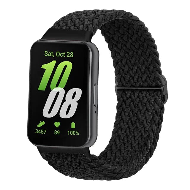 Braided Sports Watch Band For Samsung Galaxy Fit 3 black / For galaxy fit 3 / CHINA 200000049:3348727;200000051:100016944;200007763:201336100