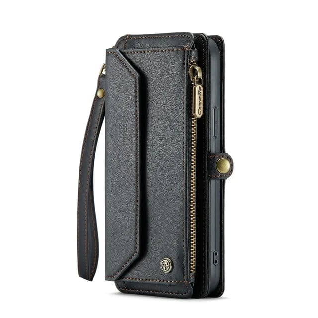 RFID Crossbody Leather Wallet Phone Case iPhone 6/7/8 / Black CM20240918-03-iPhone 6 7 8-Black
