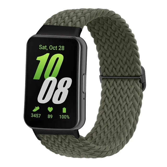Braided Sports Watch Band For Samsung Galaxy Fit 3 green / For galaxy fit 3 / CHINA 200000049:76119733;200000051:100016944;200007763:201336100