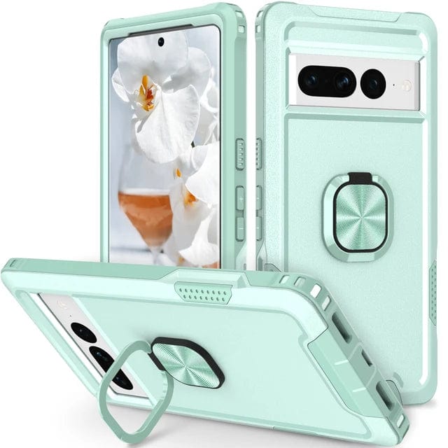 Heavy Duty Magnetic Case With Ring Grip For Google Pixel Google Pixel 8 / Green CM20240823-08-Pixel 8-Mint Green