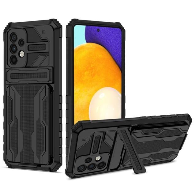 Copy of Shockproof Card Holder Case With Kickstand For Samsung A Series Samsung A34 5G / Black