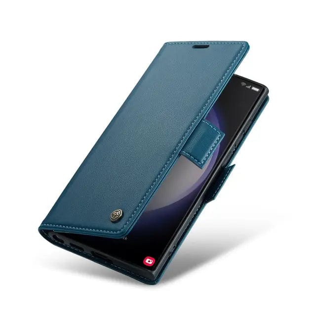 RFID Leather Card Holder Case For Samsung Galaxy Galaxy Note Plus / Blue CM20231116-06-Samsung Note 10 Plus-Blue