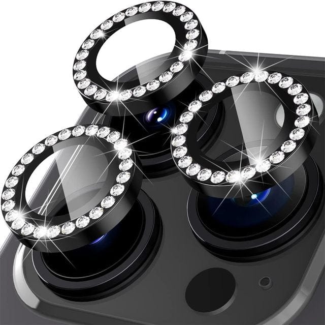 iPhone Camera Lens Protector Rhinestone Black / iPhone 14 Pro CM20230403-A-01-iPhone 14 Pro-Diamond Black