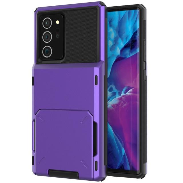Shockproof Wallet Case For Samsung Galaxy A Galaxy A22 5G / Purple M220213-B-for Galaxy A22 5G-Purple