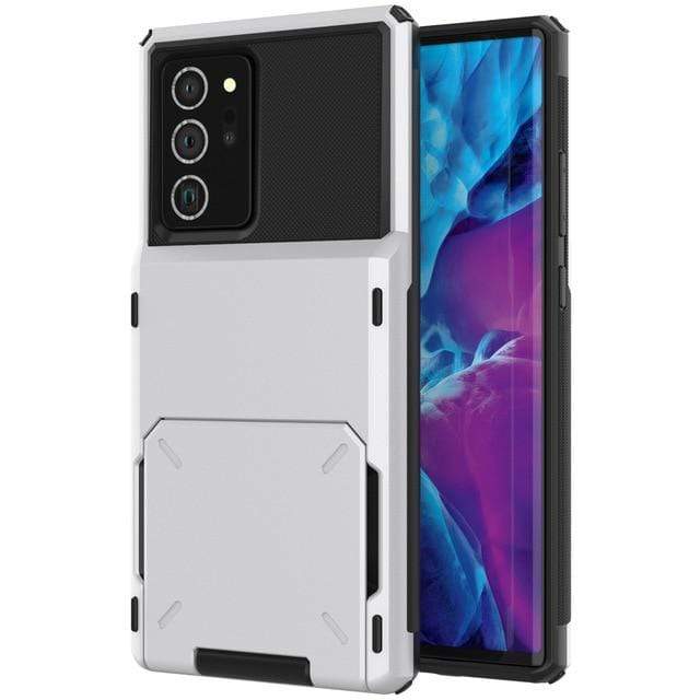 Shockproof Wallet Case For Samsung Galaxy A Galaxy A22 5G / White M220213-B-for Galaxy A22 5G-White