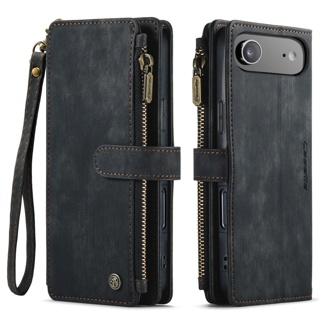 Zipper Leather Wallet Phone Case iPhone Air Black Parkfield Supplies