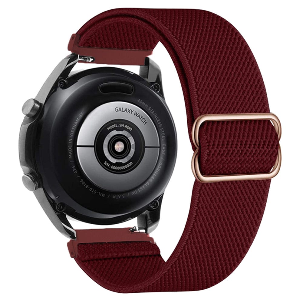 Adjustable Nylon Sports Watch Band For Samsung Wine Red / 20mm DS2105242S13