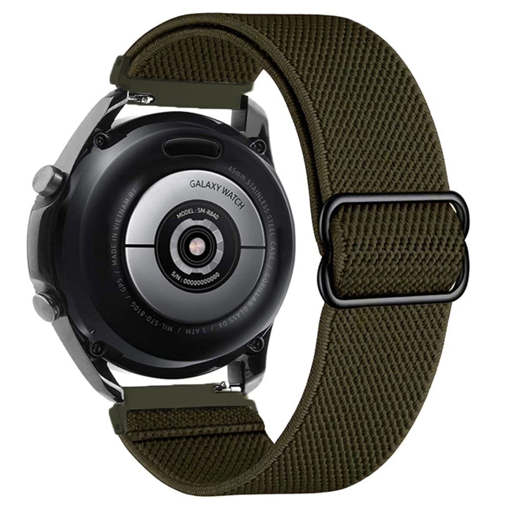 Adjustable Nylon Sports Watch Band For Samsung Army Green / 20mm DS2105242S10